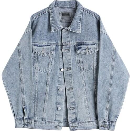 Women Fashion Denim Jackets 2021 Vintage Casual Jean Jacket Spring Autumn Female Long Sleeve Coat Streetwear Plus Size Chic Top