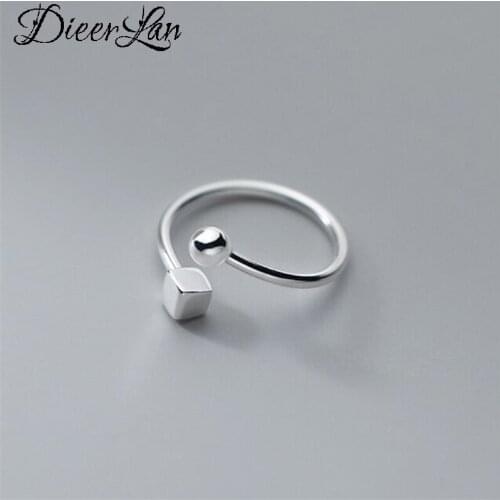 Korean Ethnic Simple Cube Box Finger Rings for Women Girl Rings Female Bohemian Vintage Fancy Jewelry New