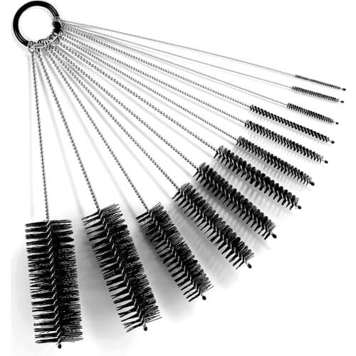 10pcs/set Kitchen Cleaning Brushes Nylon Bottle Straw Household Cleaning Brush Set Bristle Kit Tube Bottle Straw Washing Tools