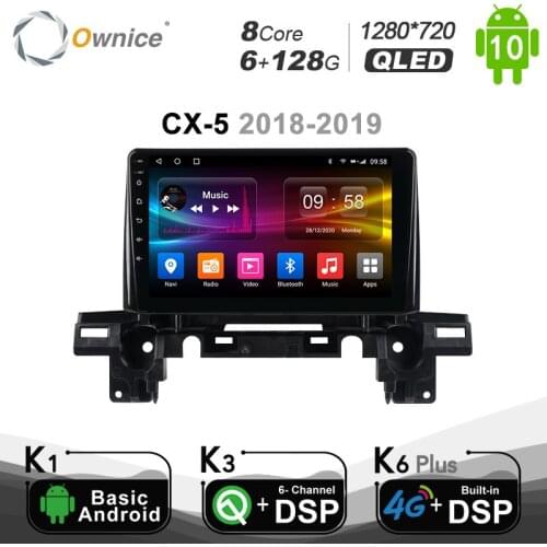 1280*720 QLED 10.1" Octa Core Android 10.0 Car Radio GPS for Mazda CX-5 2018 2019 4G LTE DSP SPDIF Navigation DVD 6G+128G