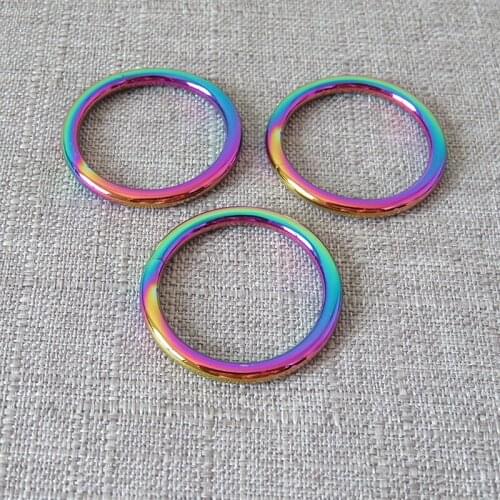 20pcs/Lot 1.25 Inches metal O ring Wheel Ring Belt clasp buckle for bag dog pet harness key chain DIY sewing garment accessory