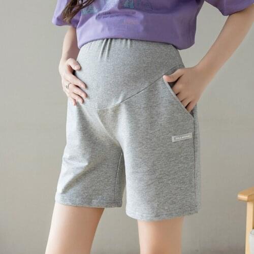 7017# Maternity Leisure Pants Summer Fashion Half Pants Shorts Support Abdomen Belly Support Pants Maternity Trousers
