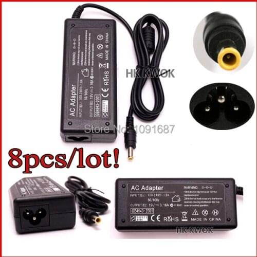 8pcs 19V 3.16A 60W Replacement AC Adapter Laptop Power Charger For Samsung R429 RV411 R428 RV415 RV420 RV515 R540 R510 R522 R530