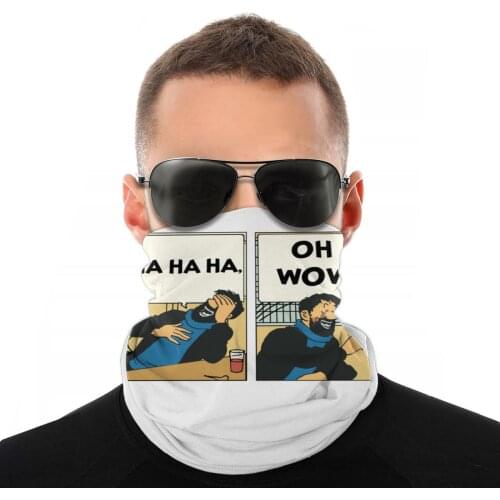 Adventures Of Tintin Captain Haddock Scarf Neck Face Mask Fashion Neck Gaiter Tubular Bandana Protective Headband Cycling Hiking