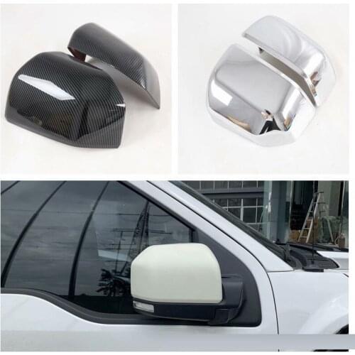 Car Door Rear View Side Mirror Cover Rearview Protector Trims For Ford Raptor F150 2015-2020 ABS Auto Accessories