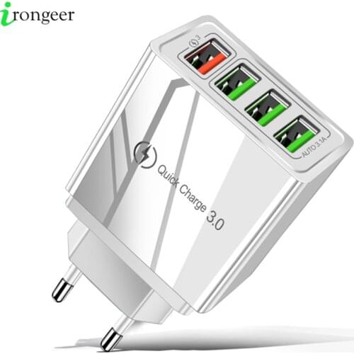 Quick Charge 3.0 USB Charger For iPhone XR X 7 8 Huawei P20 Tablet QC 3.0 Fast Wall Charger EU Plug Adapte For Samsung A50 A30