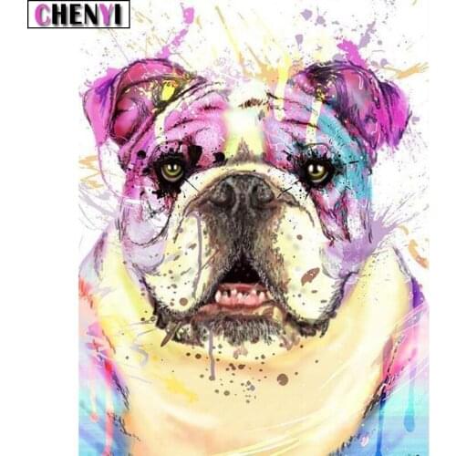 CHENYI Diy Diamond Embroidery Animal Dog Full 5D Diamond Painting Cross Stitch Kit Mosaic Crafts Of Rhinestones Home Decor Gift