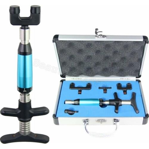 Manual Chiropractic Adjusting Tool Therapy Spine Activator Correction Gun Instrument 6 Levels 4 Heads Health Care Massager Set