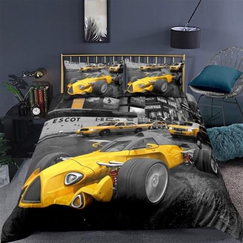 3D Custom Duvet Cover Sets Bedding Set Comforter Covers Pillow Covers King Queen Full Double Size Automobile Race Home Texitle
