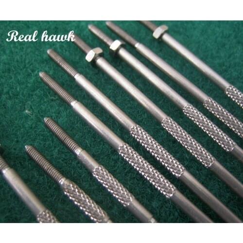 5pcs M3 Titanium Tie Rod Set Steel Push Rod Hex Thread RC Airplane Replacement Part free shipping