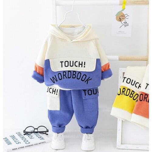 Spring Autumn Children Cotton Clothing Suit Baby Boys Girls Clothes Kids Sport Hoodies Pants 2Pcs/Sets Fahion Toddler Tracksuits