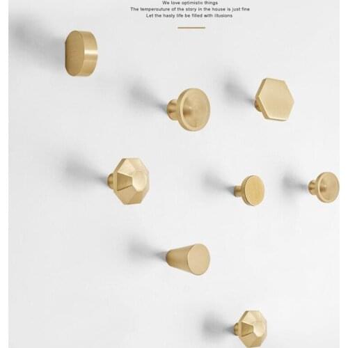 Kitchen Door T Bar Straight Handle Knobs Cabinet Real Copper Color Handles Furniture Handle