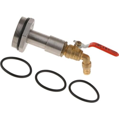Brass IBC Ton Barrel Water Tank Connector, DN50 Thread with O-ring Seal