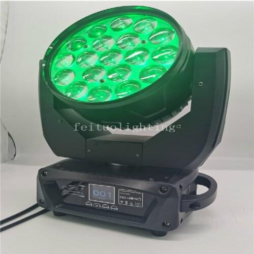 Mac Aura Ring Control 19X15W High-power Emitters RGBW LED Zoom Moving Head Wash Light DMX 16 /24CH 6-50 Degree Zoom Stage Light