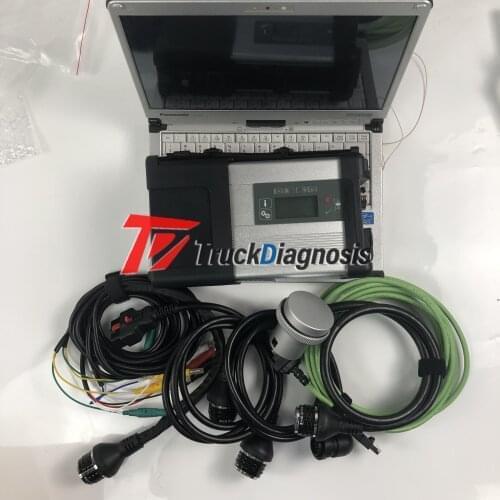 MB star c5 sd connect C5 PK C4 Multiplexer xentry das wis epc Compact 5 For benz truck car diagnostic scanner tool+CFC2 laptop
