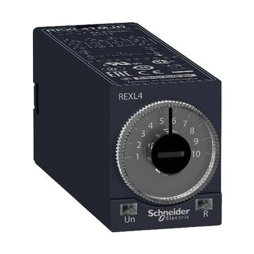 REXL4TMBD Modular timing relay, 5 A, 4 CO, 0.1 s..100 h, on-Delay, 24 V DC