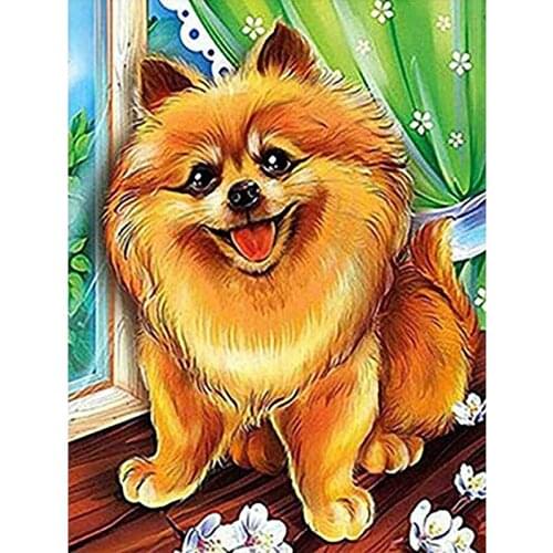 Oil Painting By Numbers Dog Kits Drawing Canvas DIY Pictures By Numbers Animals Winter Hand Painted Home Decor