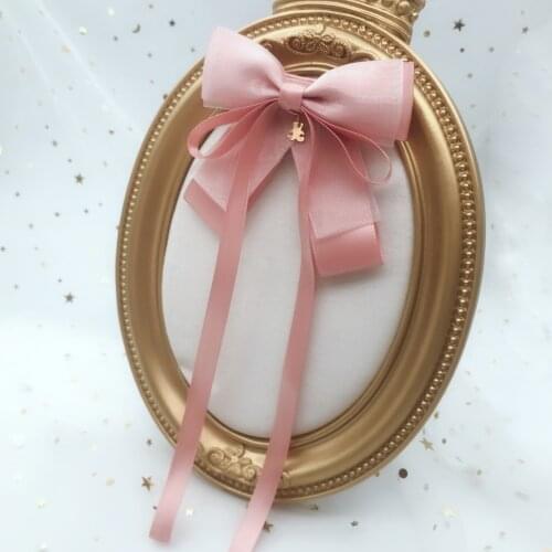 New Ribbon Cloth Art Bow Brooch Long Bow Tie Necktie Pin Shirt Dress Lapel Pins Fashion Jewelry Gifts for Women Girl Accessories