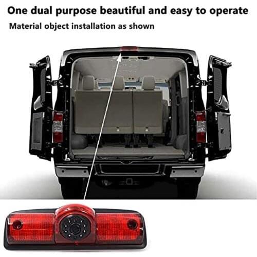 New LED Brake Light Camera Waterproof Rear View Camera Night Vision Reversing for RAM PROMASTER Cargos Van