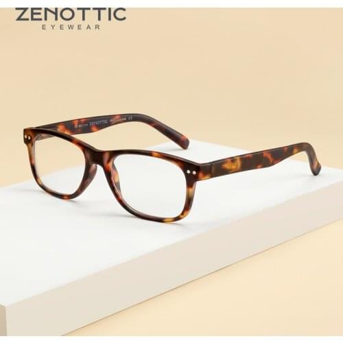 ZENOTTIC Blue Light Blocking Reading Glasses Men Square Presbyopia Computer Gaming Eyewear Goggles Hyperopia Reader Eyeglasses