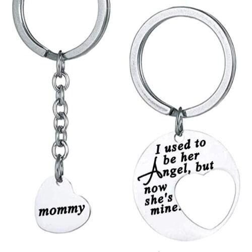 Mommy/Daddy Mothers Day Gift Letters Heart Combination Keychain Thanksgiving Party Favors Fathers Day Personalised Gift