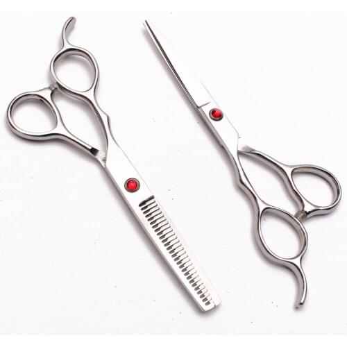 Left Hand 5.5" Stainless Engraving Logo Professional Hairdressers Scissors Cutting Scissors Thinning Shears Hair Scissors C8000