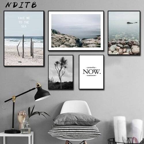 Scandinavian Landscape Canvas Wall Art Poster Nordic Style Nature Print Painting Minimalist Decorative Picture Room Decor