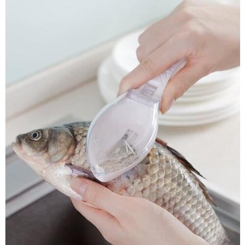 Fish-shaped scale scraper with cover, fish scraper, creative kitchen gadget, scale remover