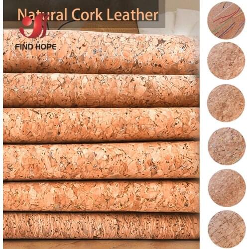 1 Roll 20*120cm Natural Cork Leather Fabric Wood Grain Material for Background Bag Decor Crafts DIY