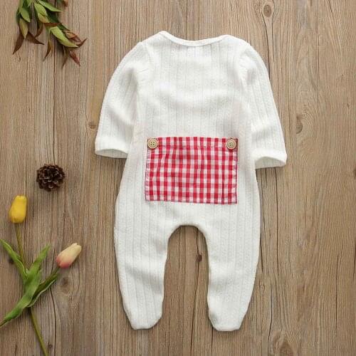 2020 Baby Spring Autumn Clothing Cotton Newborn Toddler Baby Boy Girls Footies Long Sleeve Pocket Jumpsuit Outfits Clothes