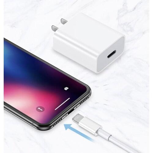 PD Charger 18W Fast Charging Mobile Phone Chargers USB C Quick Charge Type C Power Adapter for iPhone 12 Pro Max 11 X XS EU US