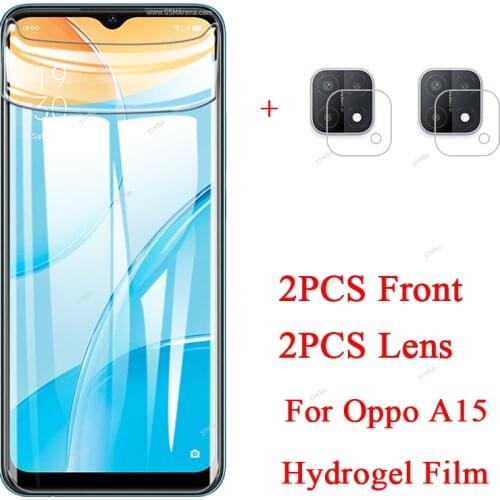 Camera lens screen protectors glass for oppo a15 a 15 15a oppoa15 2020 6.52" smartphone Hydrogel Film protective toughened film