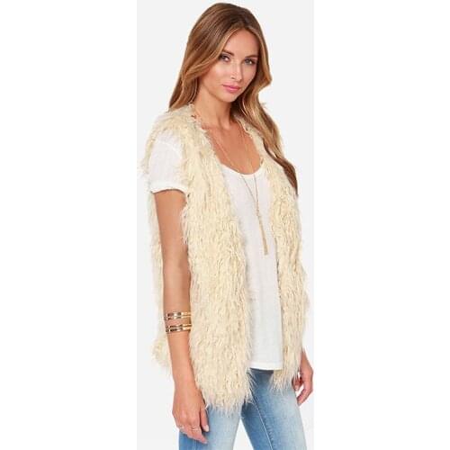 Imitation fur vest womens sleeveless fur all-match womens coat in the long Korean version fur jacket women fur coat furry