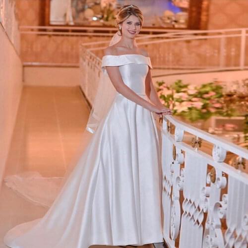 Robe de mariee vestido boho off the shoulder wedding Dress Robe De Soiree simple robe de soiree vestido de novia lace-up