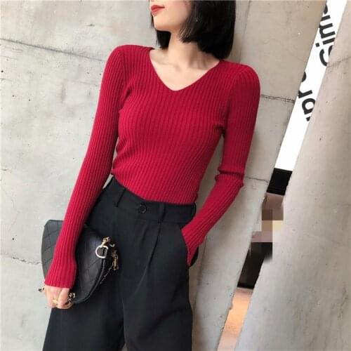 11 Colors Women Knitted Pullovers Autumn Spring Winter Slim Y2k Korean Sweaters Long Sleeve Bottoming Shirt Female Jumpers New