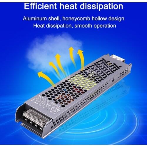 DC 12V 1A 2A 3A 5A 6A 8A 10A 12A 20A 30A 60A Switch Power Supply Lighting Transformer 10W-720W LED Driver for LED Strip Lights