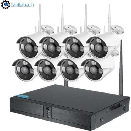 2.0MP 8CH WIFI camera NVR kit 1080P onvif 1 HDD 20m ir distance 8CH WIFI security camera system