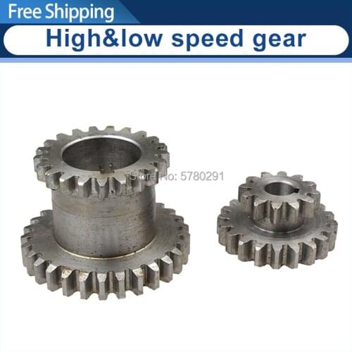 2pcs High&low Metal Transmission speed gear CJ0618 Teeth T29xT21 T20xT12 metal gears Lathe Main shaft duplicate double gear