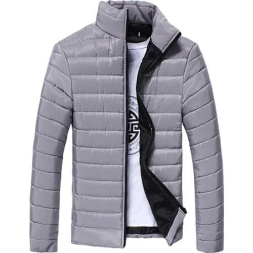 2019 New Winter Men Jackets Warm Male Jacket Parkas Stand Collar Slim Zip Coat Outwear Man Winter Multicolor Cotton clothing