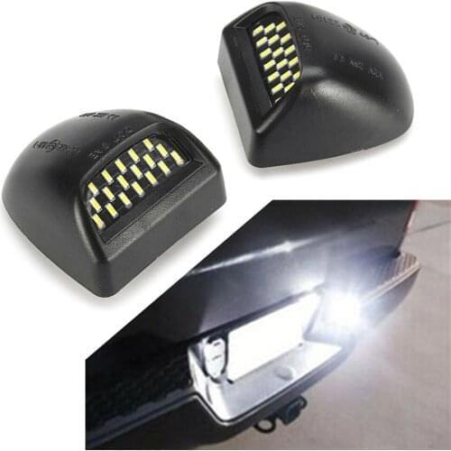 2x Full White Auto LED License Plate Light Lamp Kits For Silverado GMC Sierra 1500 2500 3500 etc