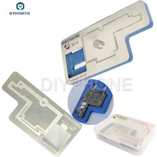 MECHANIC 3D Groove BGA Reballing Stencil Template for IPhone X A12 Middle Layer Motherboard Soldering Repair Fixture Platform