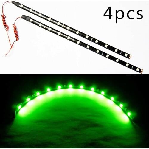Interior Light Lamps Strip Universal DC 12V Exterior Trunk Waterproof 4pcs