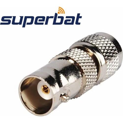 Superbat 5pcs BNC-Mini-UHF RF Adapter BNC Female Jack to Mini-UHF Male Plug Straight