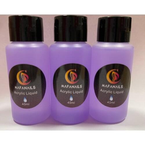 40ml/Bott EMA Nail Acrylic Liquid Monomer No Smel Polish Crystal Acrylic Powder Solution Carving Nail Art Extension Tools NY-S6