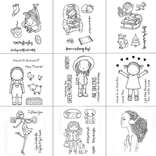 Girls Silicone Clear Seal Stamp 2021 New DIY Scrapbooking Embossing Photo Album Decorative Card Craft Paper Art Gift