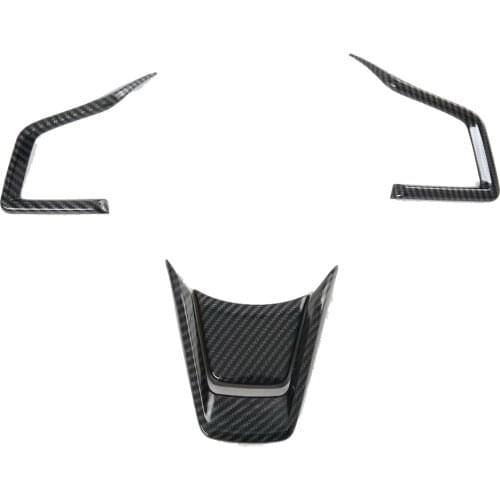 For Subaru Outback 2021 2022 Carbon Fiber Car Steering Whell Cover Frame Trim Car Styling Accessories