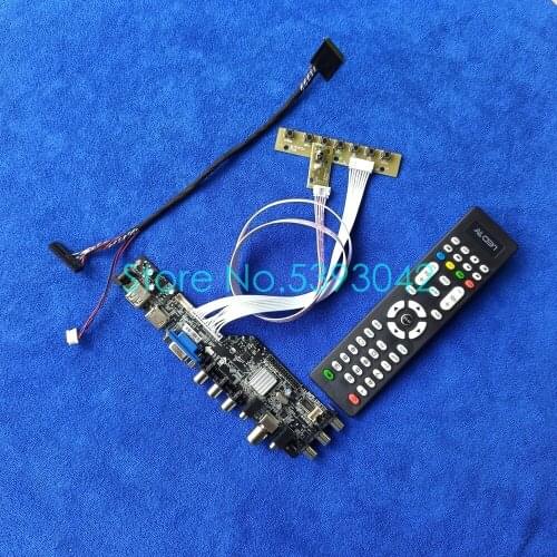 Screen universal control card kit LVDS 1280*800 40Pin digital signal Fit HSD101PWW1/HX121WX1/LTN121AT11 3663 DVB USB+VGA+AV