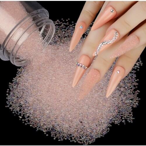 Nail Art Symphony Caviar Pearl Micro Diamond Glass Crystal Bead 3d Nail Rhinestone Nail Design 2021 Fall Decoration Accessories