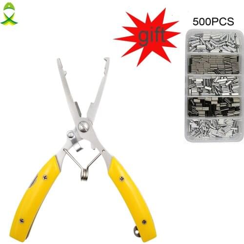 JSHANMEI stainless steel Fishing Pliers Split Ring Cutters Fishing Tackle Hooks Remover for fishing accessories