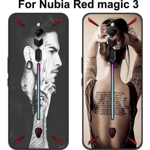 Beauty Case For Nubia Red magic 3 Soft Silicone Back Cover For Nubia Redmagic3 Phone Case Redmagic 3 NX629J Casing TPU bumper